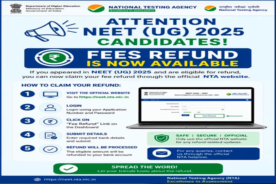 How to Apply for NEET Refund: Step-by-Step Complete Guide